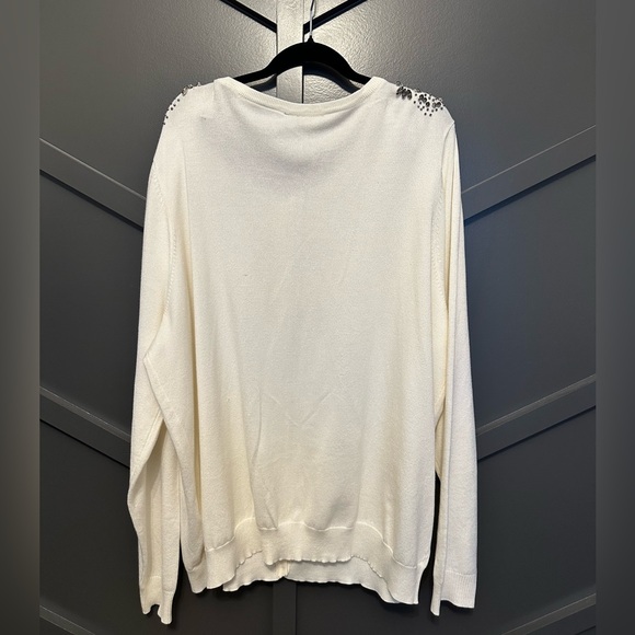 ▪️Lane Bryant holiday bejeweled shoulder cardigan size 26/28 - Picture 6 of 7